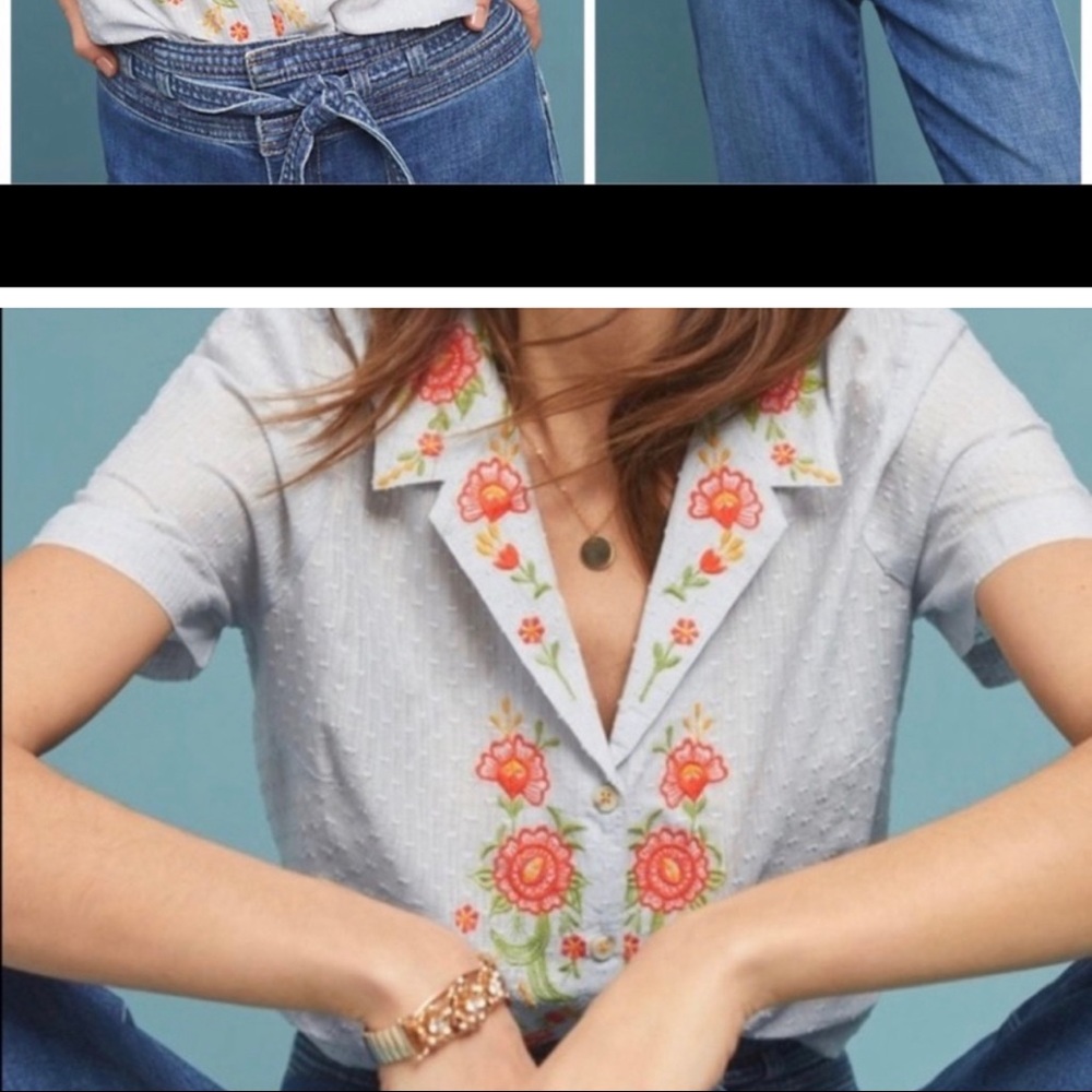 IN SEARCH OF: Anthropologie Maeve Christie Embroidered Shirt in size 0!!